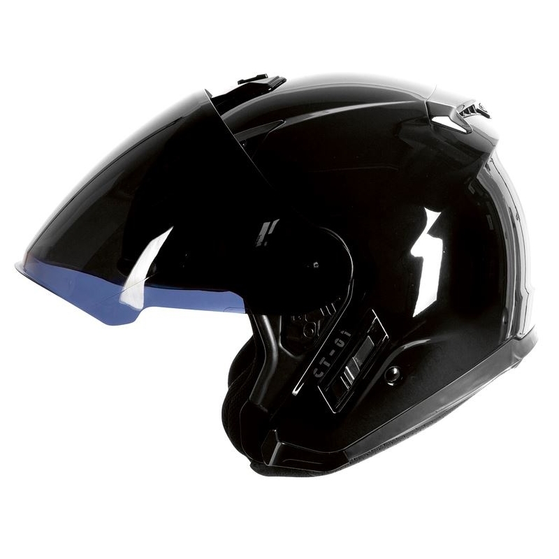 Offener Motorradhelm Ozone CT-01 schwarz glänzend Ausverkauf