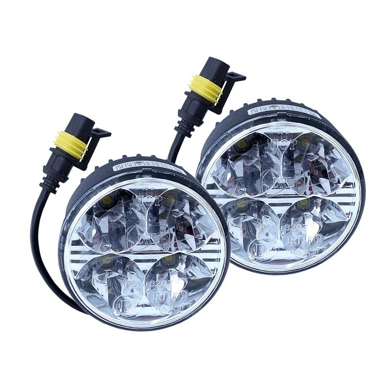 Tagfahrlicht 4 HIGH POWER LED 12V/24V (rund 70 mm)