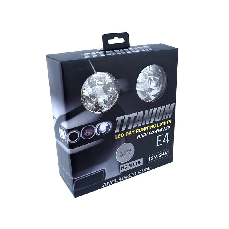 Tagfahrlicht 4 HIGH POWER LED 12V/24V (rund 70 mm)