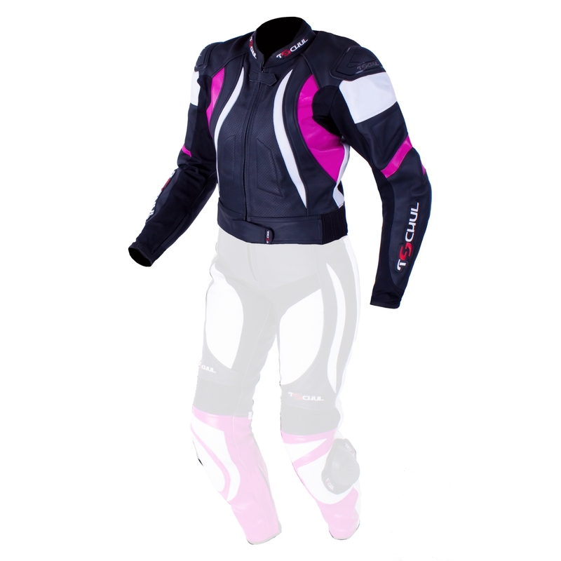 Damen Jacke Tschul 546 schwarz-weiß-rosa Ausverkauf