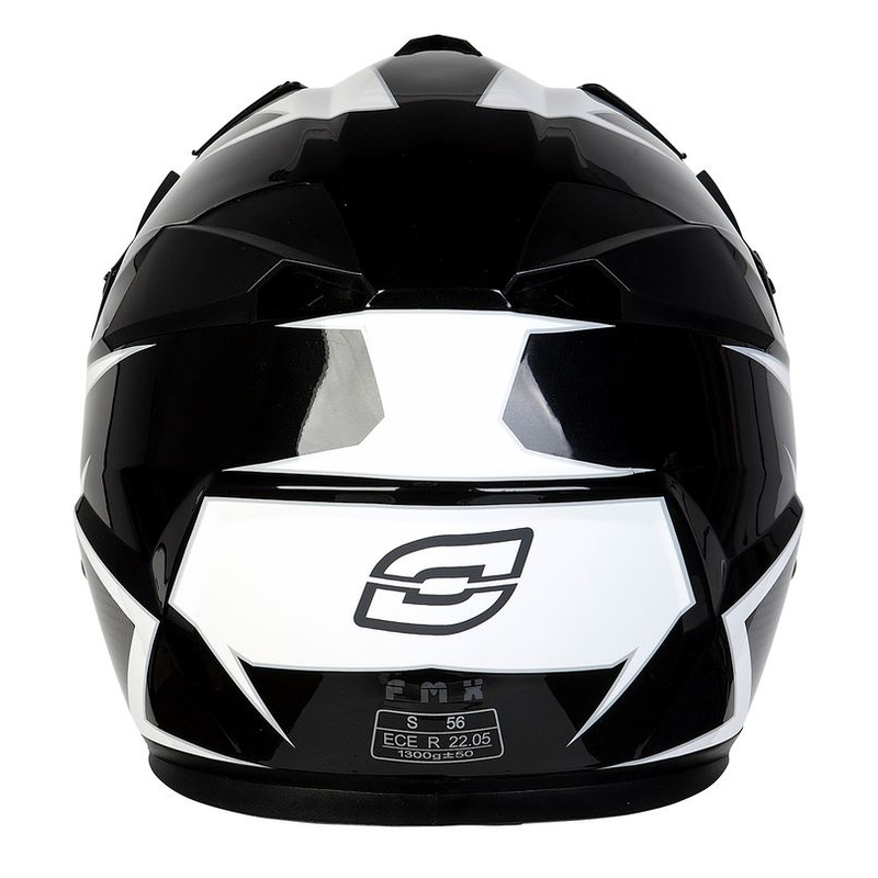 Motocross Helm für Motorrad Ozone FMX schwarz und weiß Ausverkauf