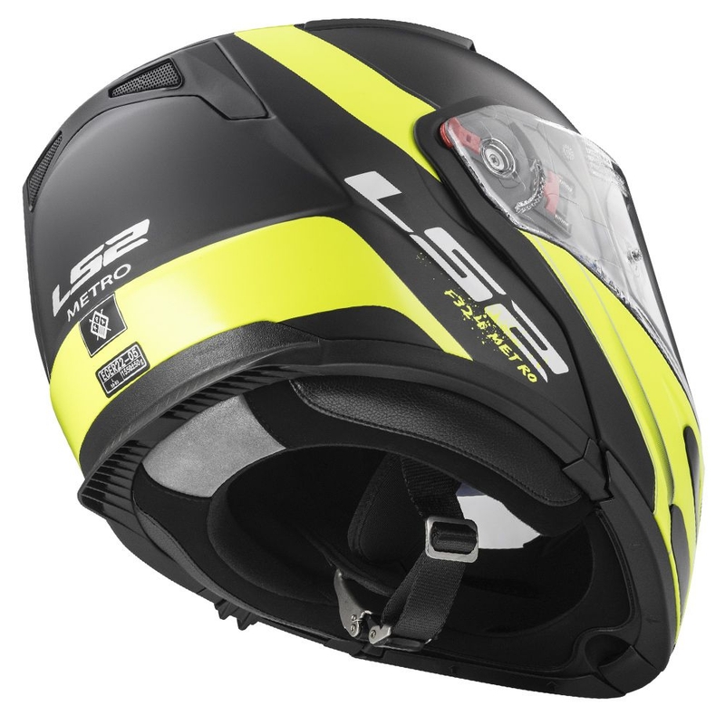 Klapphelm LS2 FF324 Metro Rapid schwarz-gelb matt