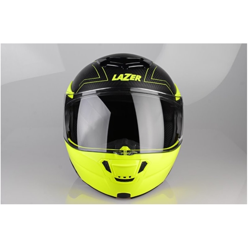 Lazer Monaco Evo Motorradhelm - Droid Pure Carbon Gelb Ausverkauf