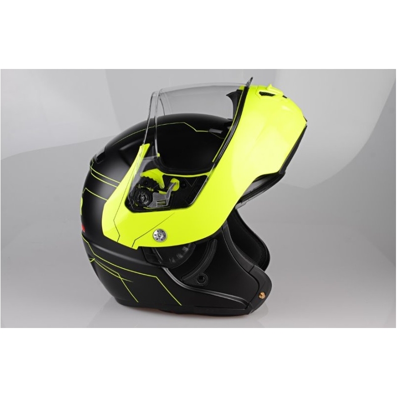 Lazer Monaco Evo Motorradhelm - Droid Pure Carbon Gelb Ausverkauf