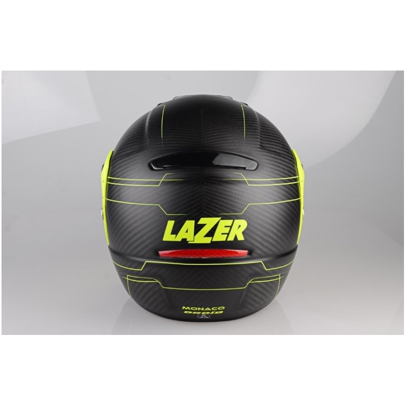 Lazer Monaco Evo Motorradhelm - Droid Pure Carbon Gelb Ausverkauf