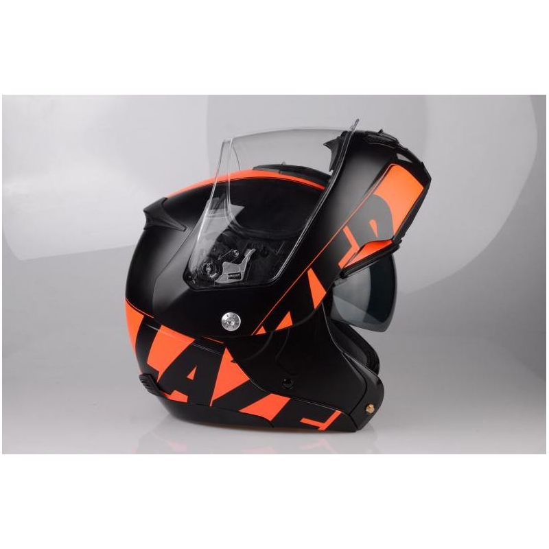 Klappbarer Motorradhelm Lazer Lugano Raccoun orange