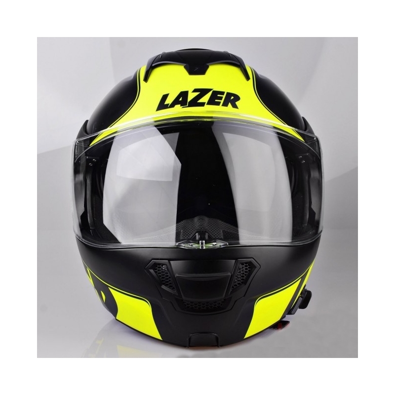 Klappbarer Motorradhelm Lazer Lugano Raccoun gelb
