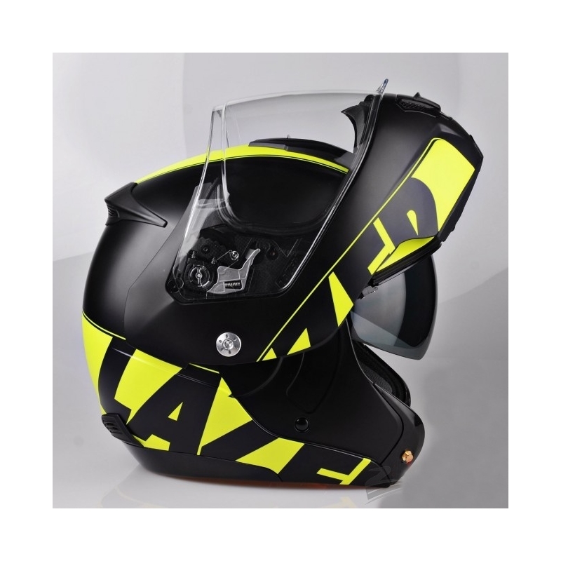 Klappbarer Motorradhelm Lazer Lugano Raccoun gelb