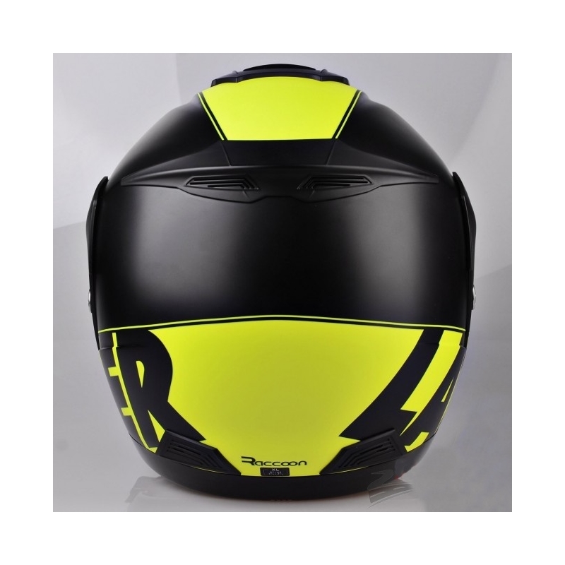 Klappbarer Motorradhelm Lazer Lugano Raccoun gelb