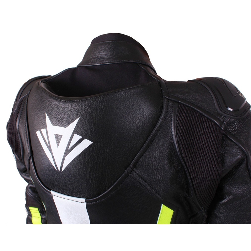 Damen Motorradjacke RSA Virus schwarz-weiß-fluo gelb Ausverkauf