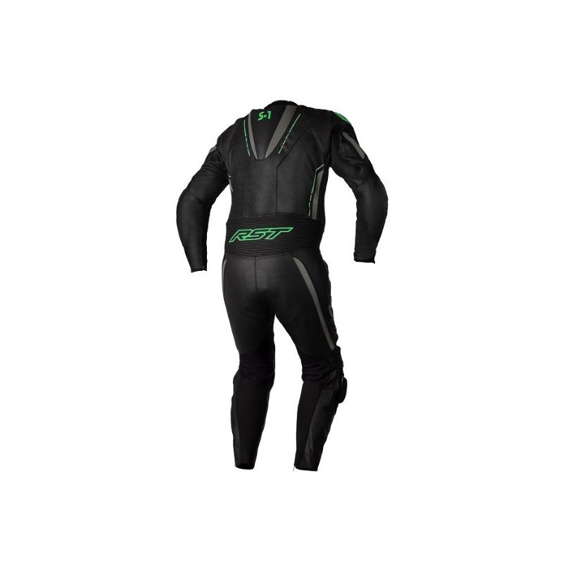Einteiliger Motorradanzug RST S1 CE schwarz-grau-fluo grün Ausverkauf