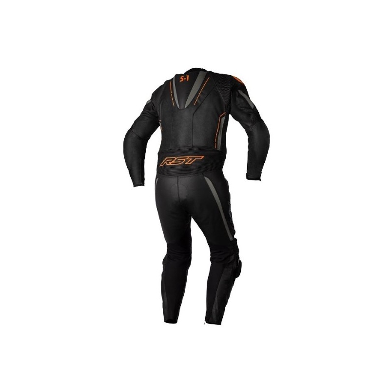 Einteiliger Motorradanzug RST S1 CE schwarz-grau-fluorange Ausverkauf