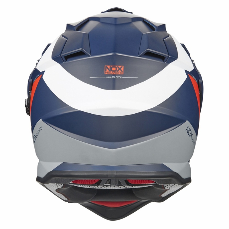 Endurohelm NOX N312 BLOCK 2022 grau-weiß-rot-blau