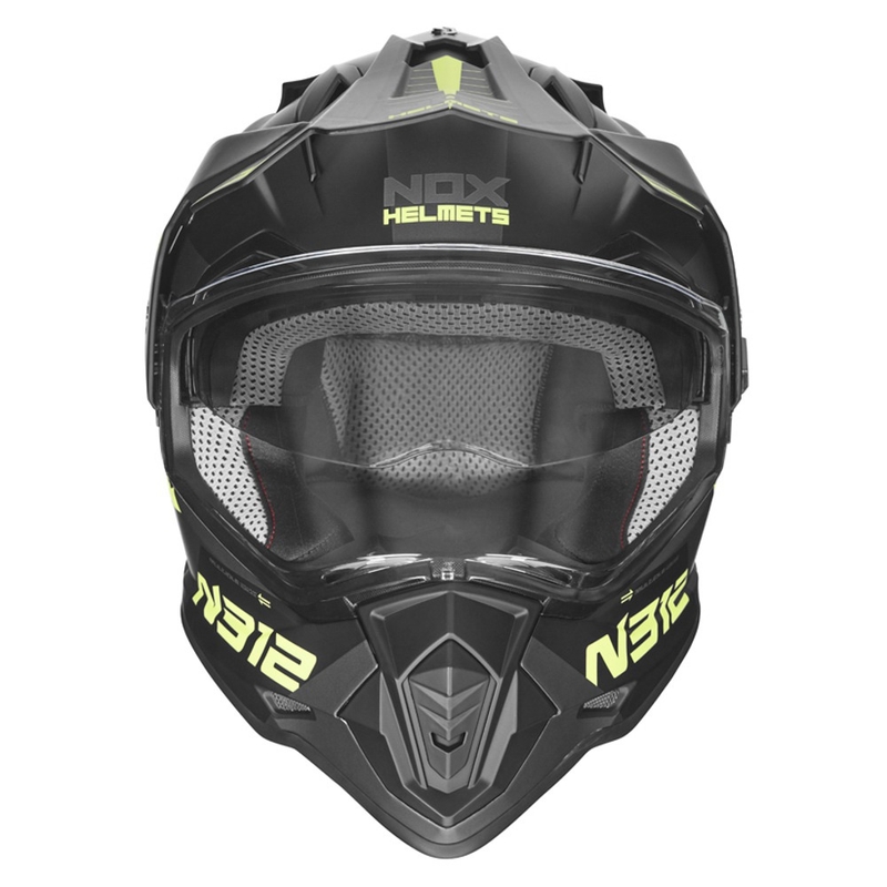 Endurohelm NOX N312 EXTEND 2022 schwarz-fluorgelb
