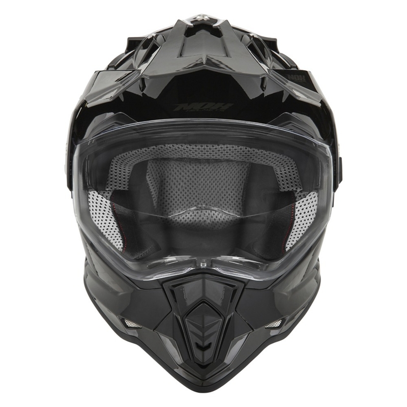 Endurohelm NOX N312 schwarz glänzend