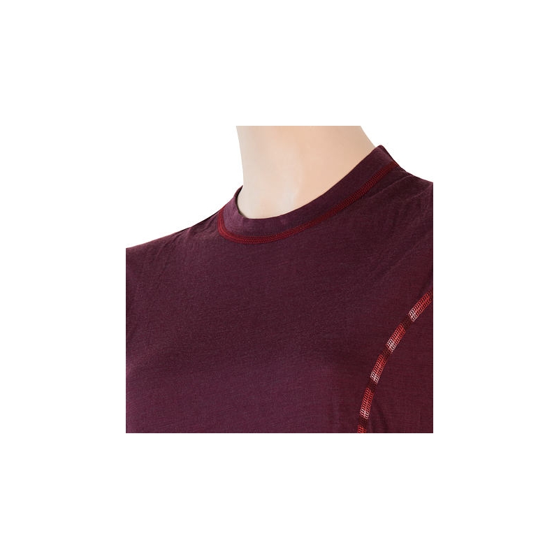 Damen Sensor Merino Air T-shirt burgundy Ausverkauf