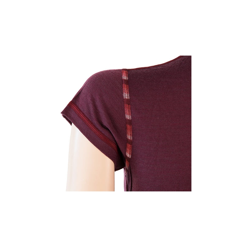 Damen Sensor Merino Air T-shirt burgundy Ausverkauf