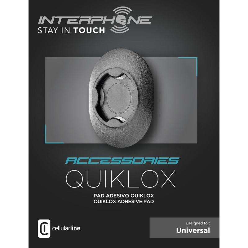 Interphone SMQUIKLOXPAD Klebesockel für QUIKLOX Halter schwarz