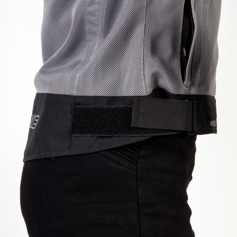 Women's Ozone Dart Motorradjacke Silber und Schwarz