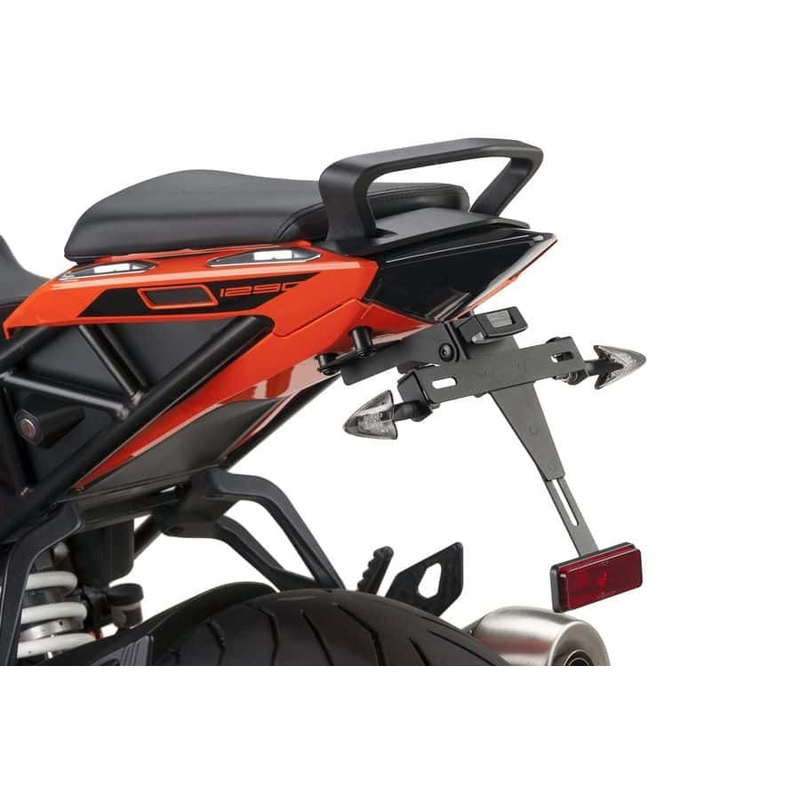 Adjustable license support PUIG schwarz für KTM Super Duke 1290 GT 2016-2024