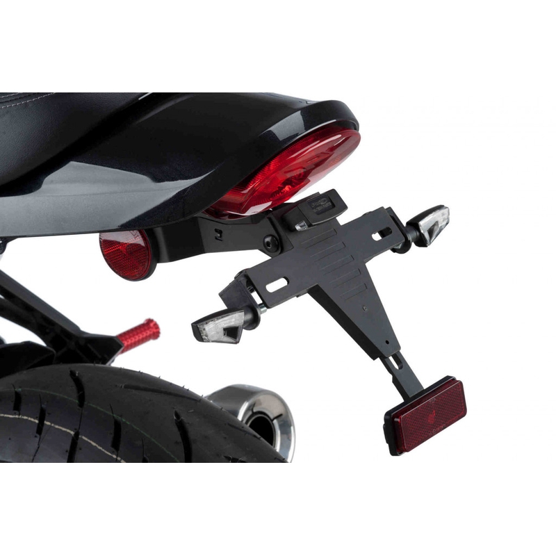 Adjustable license support PUIG schwarz für KAWASAKI Z 900 RS / RS SE 2018-2026