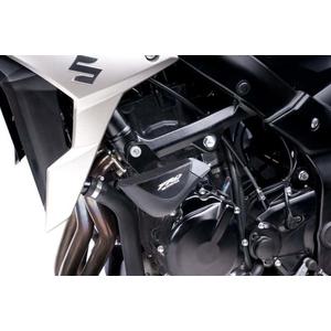 Frame sliders PUIG PRO 5687N black with grey rubber