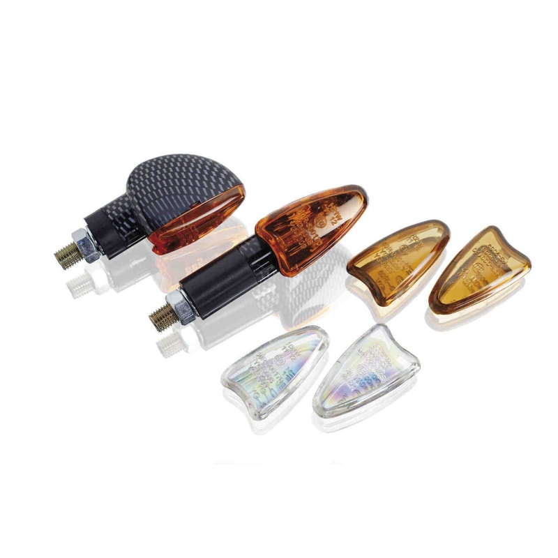 Blinker PUIG STAR carbon look kurz mit Homologation