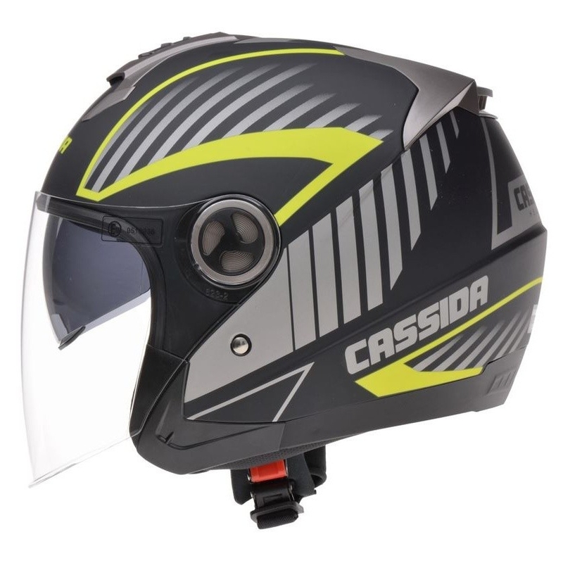 Cassida Magnum Motorradhelm schwarz-grau-fluo gelb