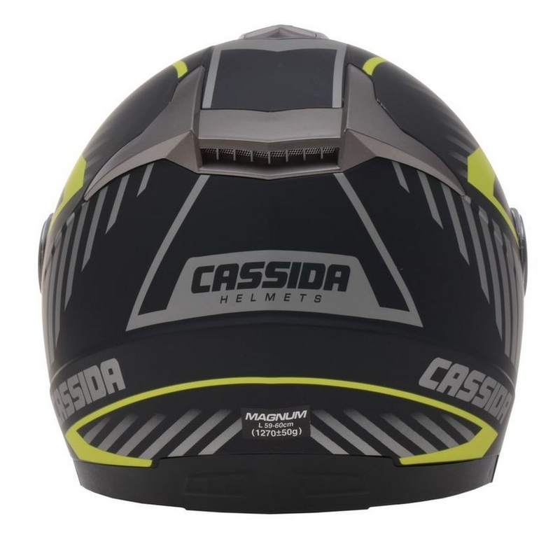 Cassida Magnum Motorradhelm schwarz-grau-fluo gelb