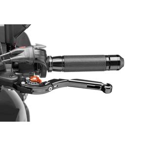 Kupplungshebel ohne Adapter PUIG extendable folding schwarz/orange