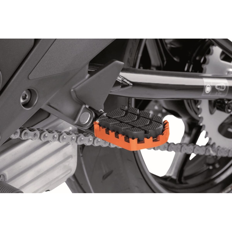 Fussratsen ohne Adapter PUIG ENDURO orange with rubber