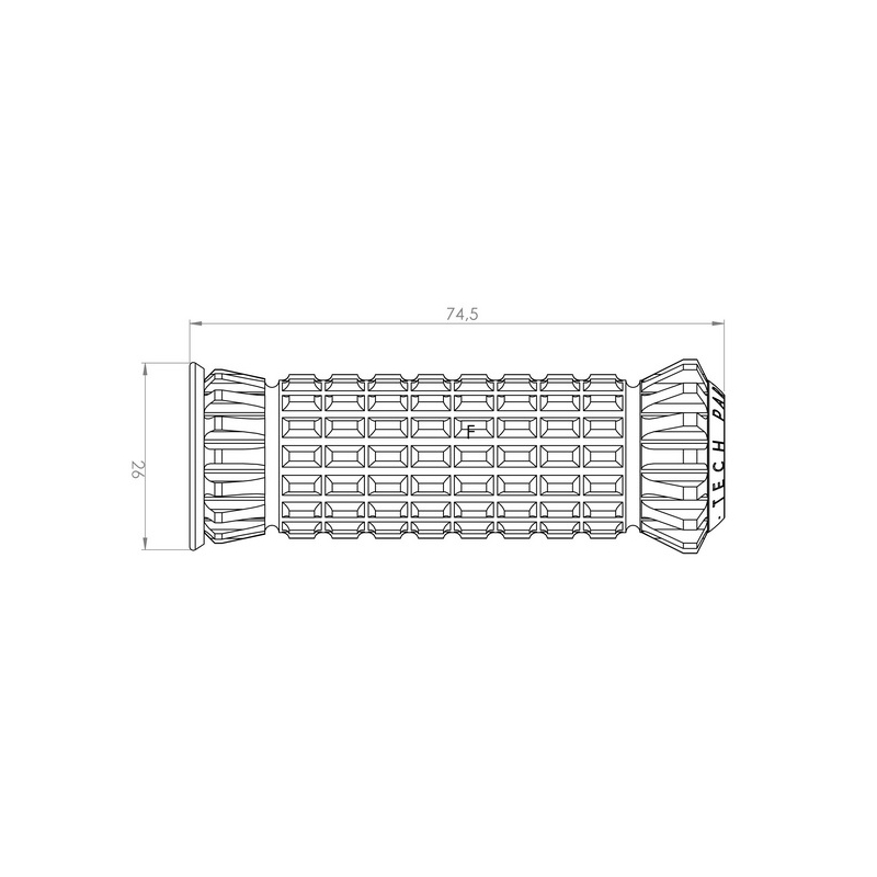 Fussratsen ohne Adapter PUIG R-FIGHTER rot