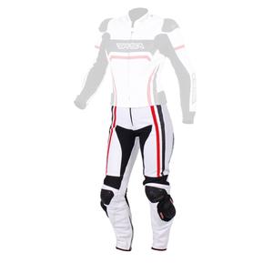 Damen Motorradhose RSA Virus weiß-schwarz-rot Ausverkauf