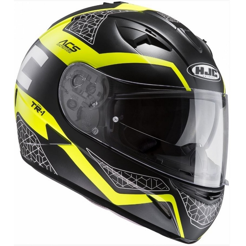 Motorradhelm HJC TR-1 Tholos MC4HSF schwarz-gelb Ausverkauf