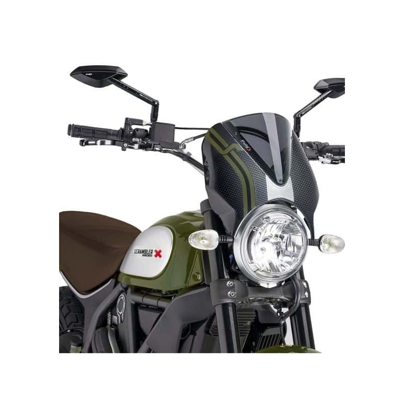 Windschirm PUIG RETROVISION carbon look dunkel getönt Ausverkauf
