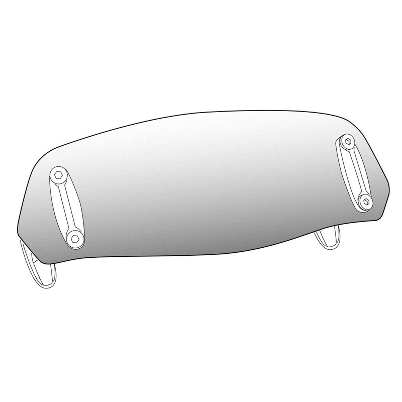 Multiadjustable visor PUIG fixed by screws getönt