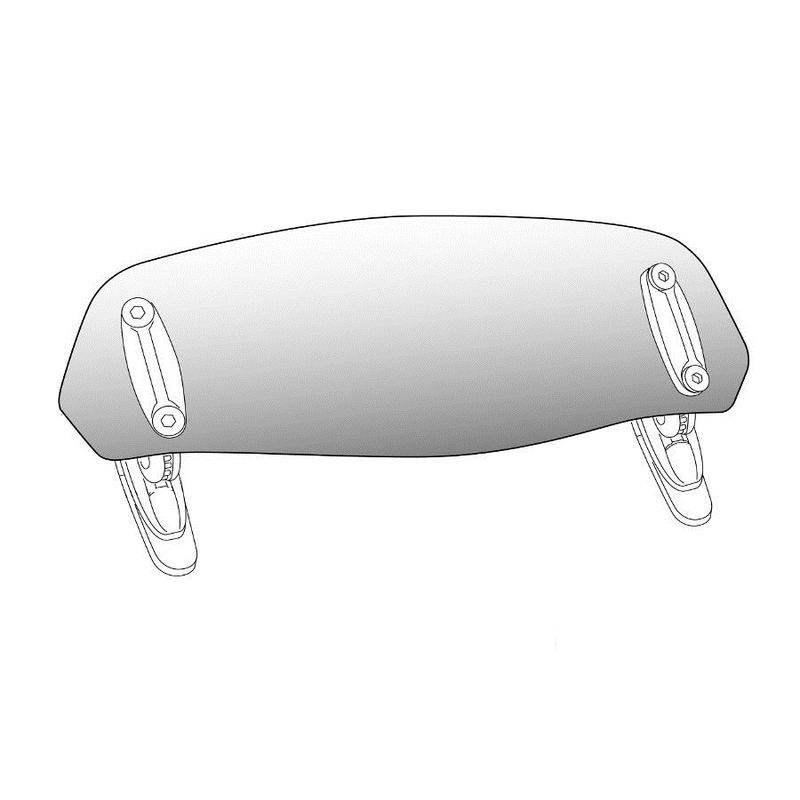 Spare visor PUIG clip-on transparent