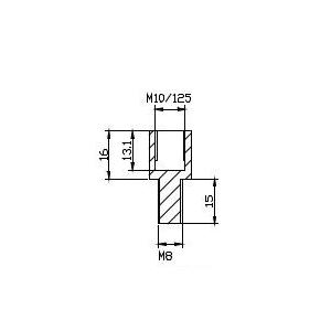 Spiegeladapter PUIG ADAPTER REAR MIRROR HI-TECH M10 TO M8 DUCATI 9578N schwarz to handlebar