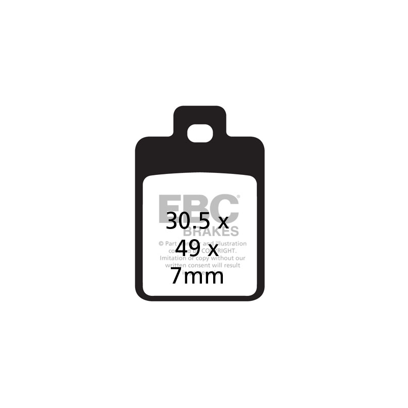 Bremsbeläge EBC für PIAGGIO/VESPA Sfera 50 1995-1997, PIAGGIO/VESPA Sfera 125 1995-1998