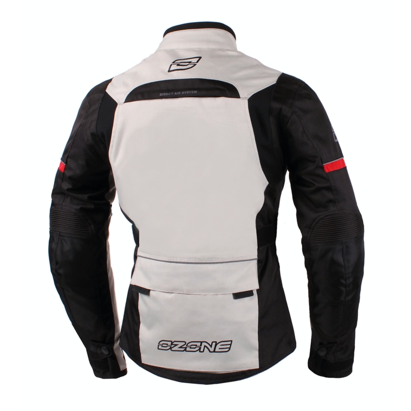 Damen Ozone Madame Grau/Schwarz Motorradjacke Ausverkauf