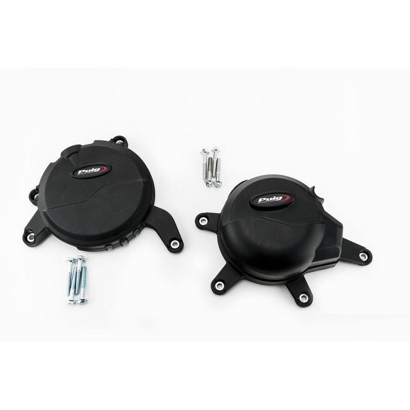 Motor-Schutzabdeckungen PUIG schwarz Abdeckung re. und li. inkl für KTM Duke 390 2016-2019, KTM RC 390 2017-2019