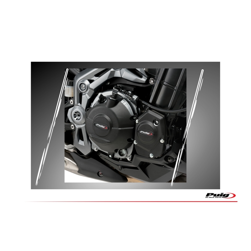 Engine protective covers PUIG schwarz included right, left and alternator caps