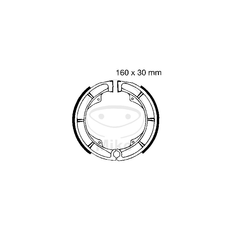 Brake shoe set EBC includings springs