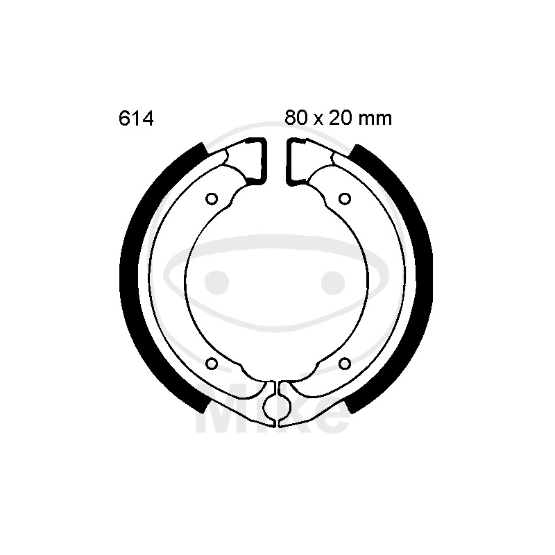 Brake shoe set EBC includings springs