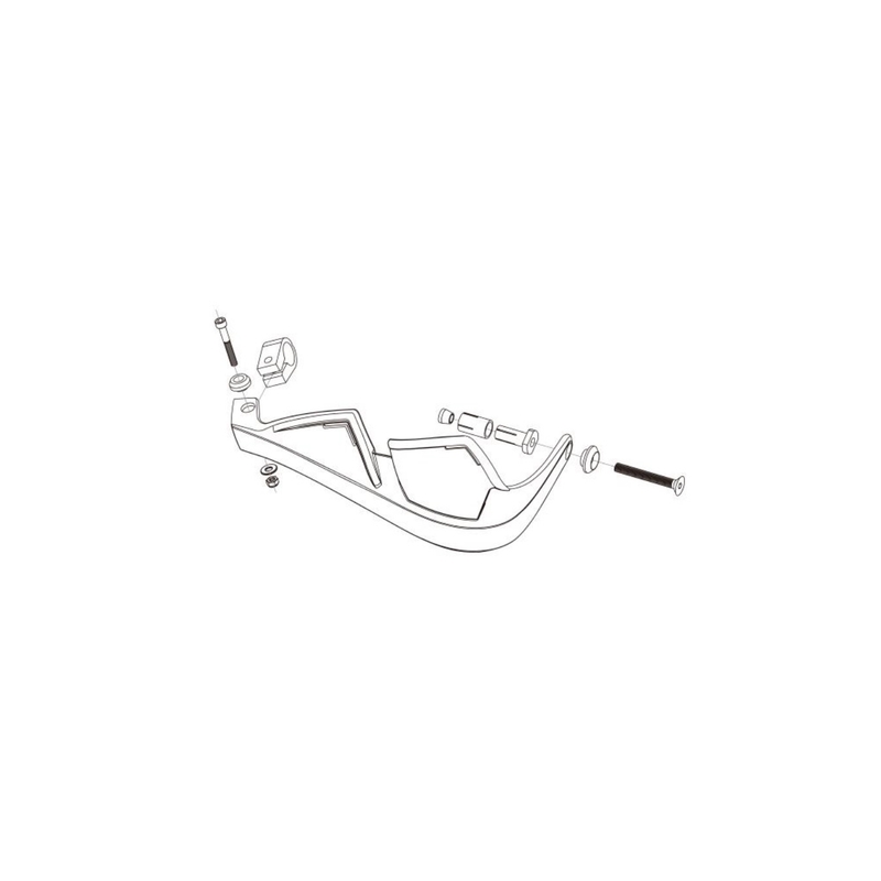 Handguard POLISPORT EVOLUTION INTEGRAL with mounting kit (?22 mm) weiß