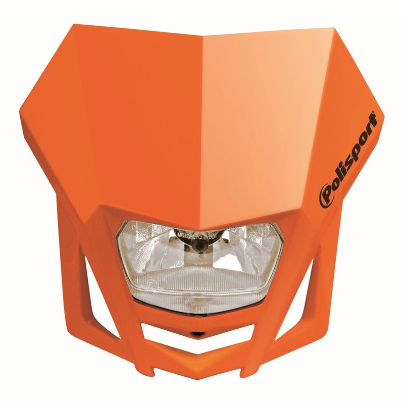 Maske mit Leuchte POLISPORT LMX orange KTM Ausverkauf