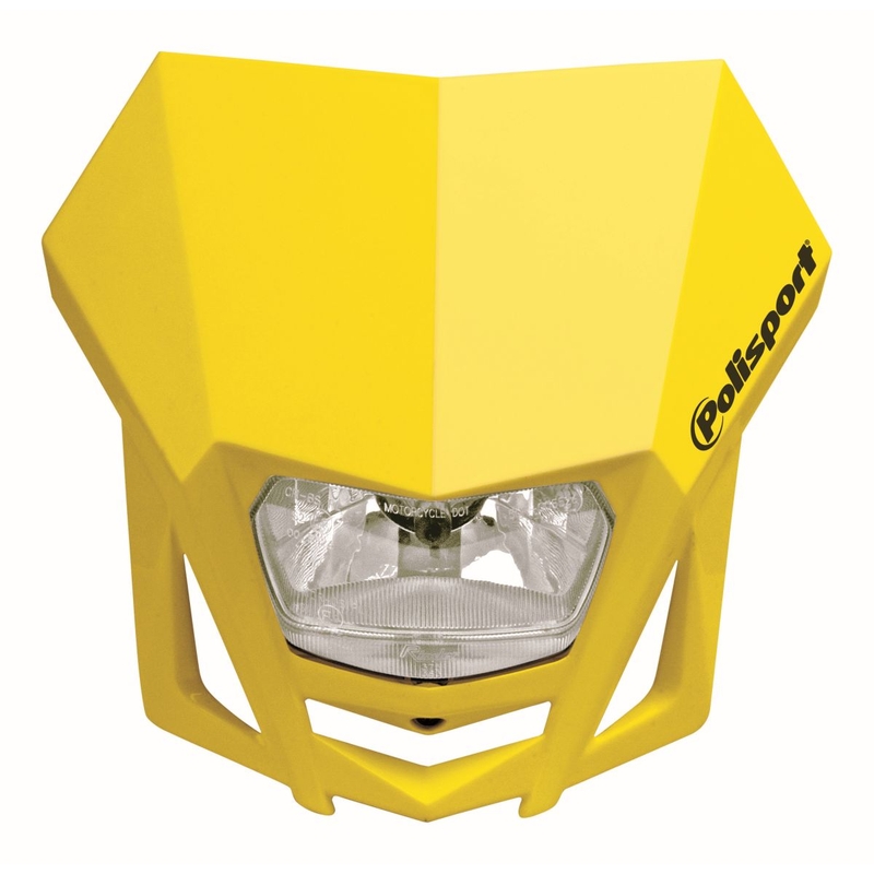 Maske mit Leuchte POLISPORT LMX gelb RM 01