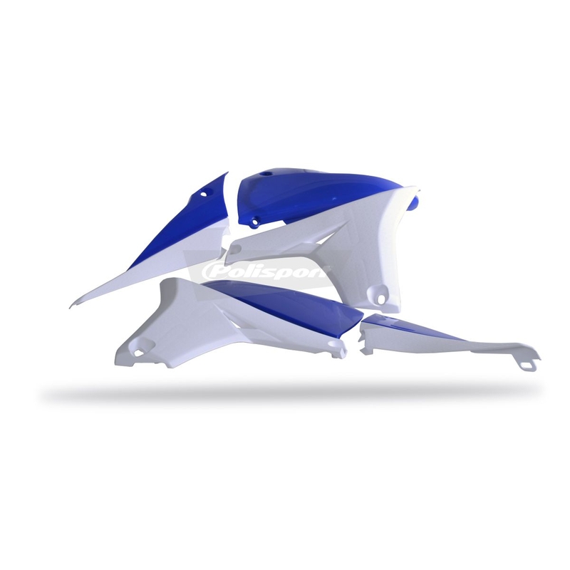 Radiator scoops with tank cover POLISPORT (pair) blau Yam98/weiss