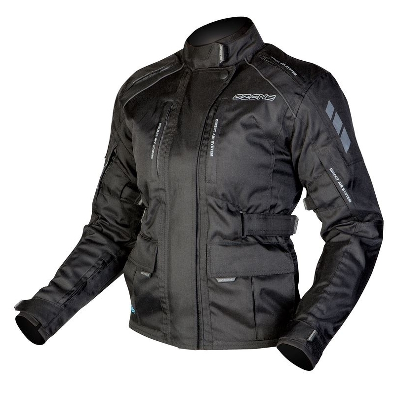 Moto Jacke Ozone Tour Schwarz Ausverkauf
