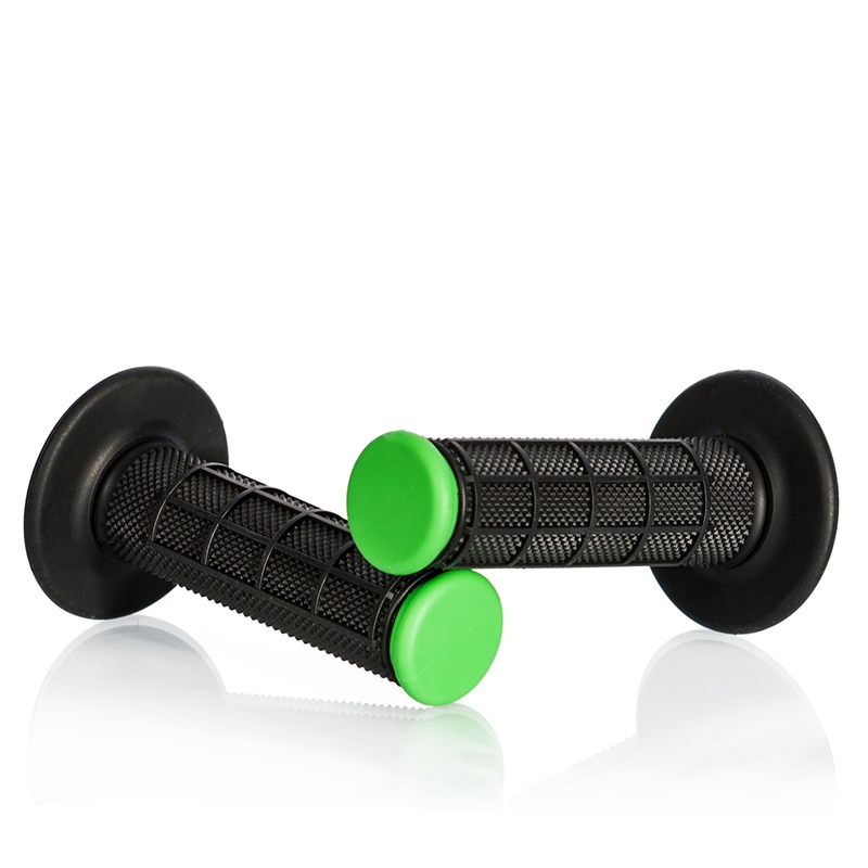 Handgriffe für Motocross MOTION STUFF ADVANCED schwarz/grün (half-waffle)